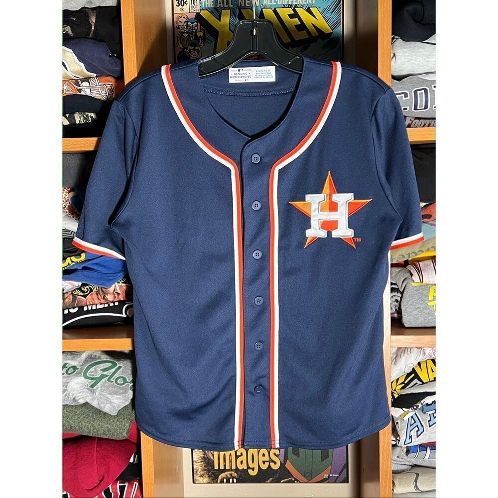 Houston Astros MLB Stitched Youth Boys Kids Large Jersey